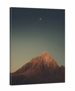 Mountain with star night astronomy outdoors nature.