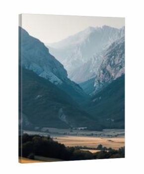 Mountains with field landscape outdoors nature.