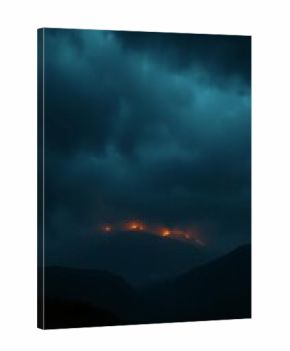 Dark, moody landscape with subtle glowing elements and atmospheric depth, hinting at mystery and the unknown,  mystery,  ethereal