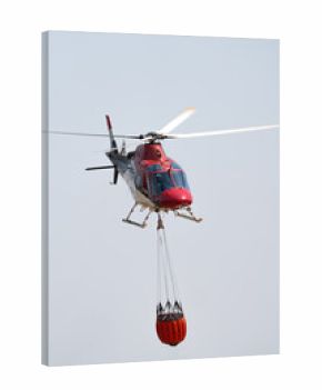 Helicopter Engaged in Aerial Firefighting Mission