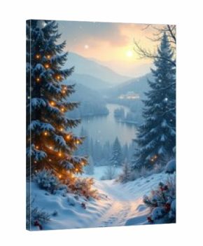 Pemandangan di malam natal