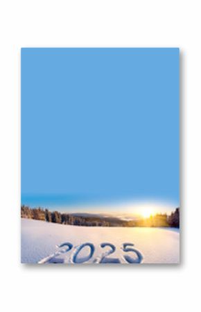 2025 in Schnee geschrieben 