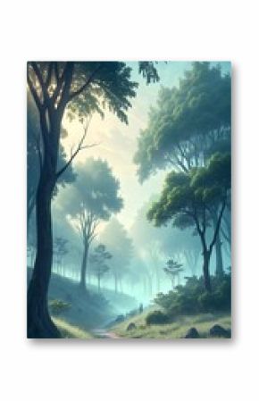 anime forest mobile phone wallpaper