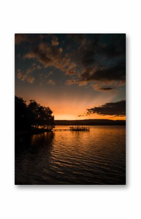 sunset on the lake