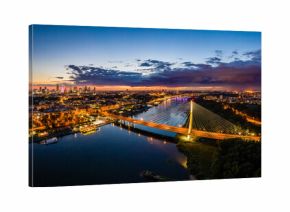 Zachód słońca nad Warszawą