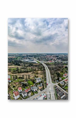 Żory, miasto na Śląsku, panorama z lotu ptaka