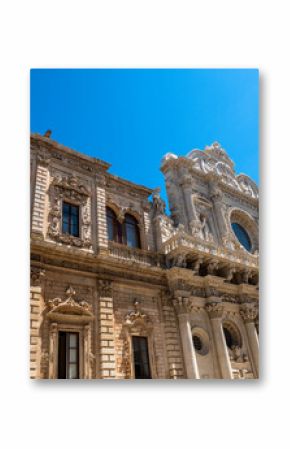 bogato zdobiona fasada budynku - Basilica of Santa Croce