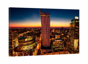 Warszawa o zachodzie słońca