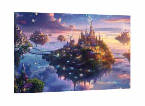 Bajkowa kraina miasto w chmurach