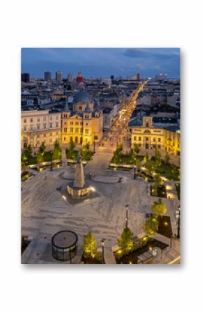 The city of Łódź - view of Freedom Square. 