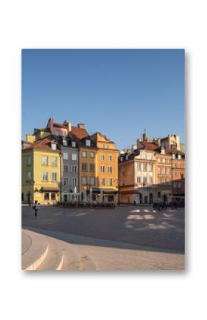 Warshaw's Old Town or Stare Miasto in the morning light seen from the Castle Square.