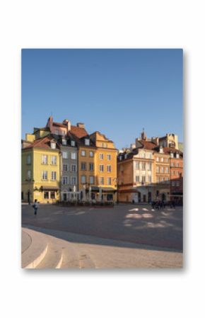 Warshaw's Old Town or Stare Miasto in the morning light seen from the Castle Square.