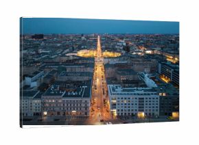 The city of Łódź - view of Freedom Square. Lodz, Poland.