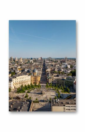 The city of Łódź - view of Freedom Square. Lodz, Poland.