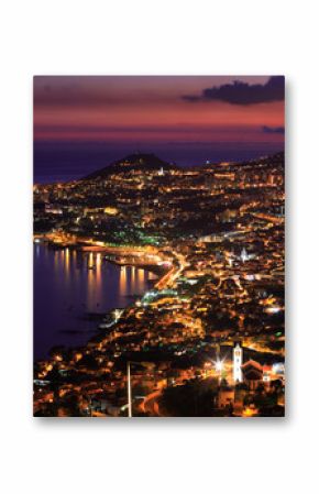 miasto nocą Funchal