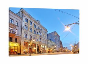 Łódź, Poland - Piotrkowska street. 