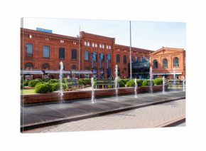 Łódź miasto manufaktura chodnik fontanna