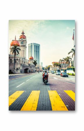 Road in front of Sultan Abdul Samad Building In Malaysia