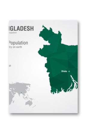 Bangladesh world map woth a pixel diamond texture.