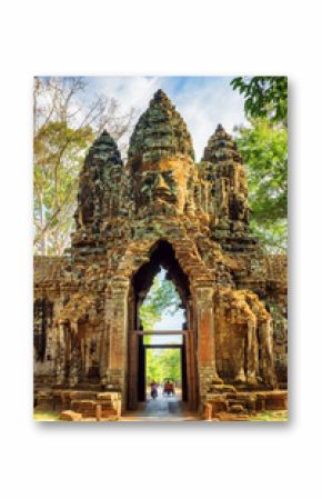 Gateway to ancient Angkor Thom in Siem Reap, Cambodia