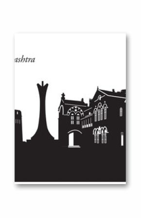 Vector illustration of skyline / cityscape of Pune India