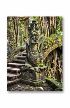 Bridge at Monkey Forest Sanctuary in Ubud, Bali, Indonesia