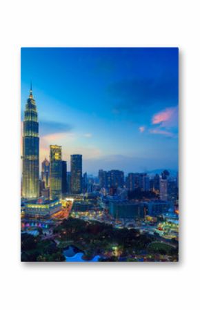 Kuala Lumper skyline at twilight