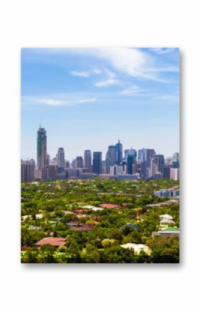 Modern financial and business district of Metro Manila, Philippines.  