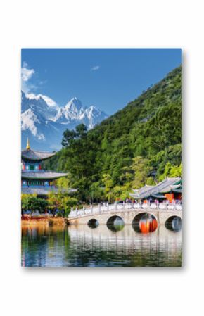 Beautiful view of the Jade Dragon Snow Mountain, Lijiang, China