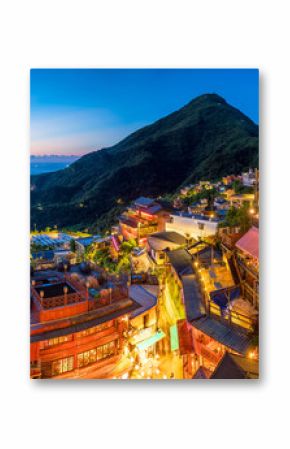 Top view of Jiufen Old Street in Taipei