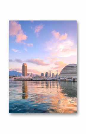 Skyline and Port of Kobe in Japan