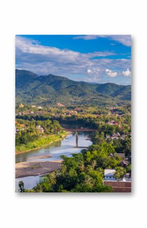 Viewpoint and beautiful landscape in luang prabang, Laos.