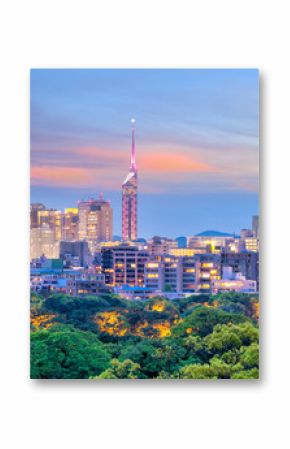 Fukuoka city skyline in Japan