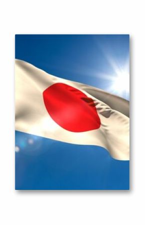 Japan national flag on flagpole