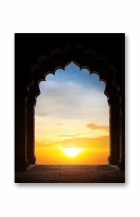 Arch silhouette at sunset