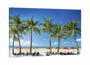 white beach lounge bar on boracay tropical island in philippines