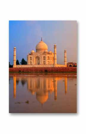 Taj Mahal, Agra, Indie, o zachodzie słońca