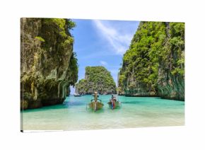 Long tail boats in Phi Phi Island, Krabi, Thailand
