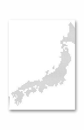 Japonia mapa kropka ilustracja czarny gradient