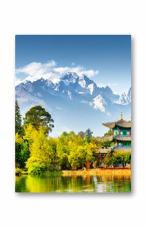 Scenic view of the Jade Dragon Snow Mountain, China