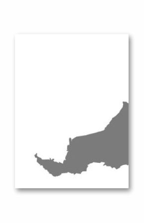 Malaysia federal states Map grey