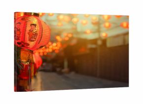 Chinese new year lanterns in china town