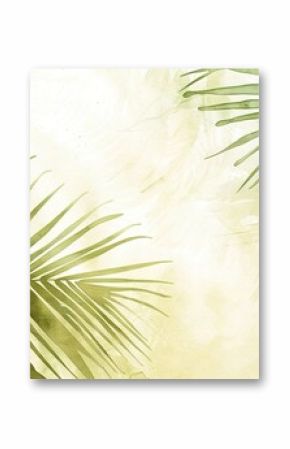 Palm sunday soncept illustration, Generative AI watercolor background