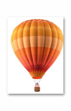 set of three hot air balloon on transparent background