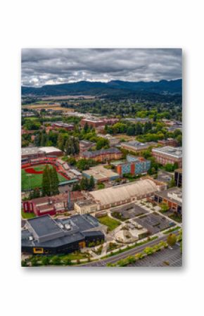 Aerial View of a large Public University in Corvallis, Oregon