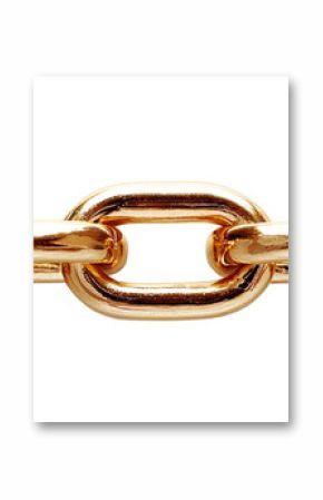 A golden chain isolated on transparent background.