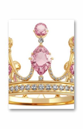 PNG Elegant pink gemstone crown