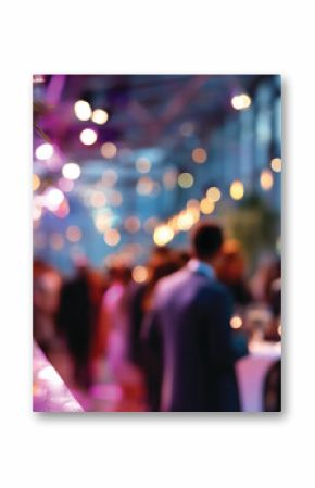 Blurred shot of business people at party or corporate event in office center 