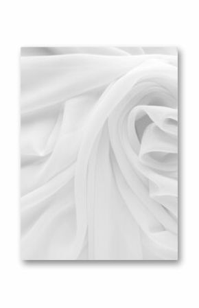 Texture of white fabric as background, top view