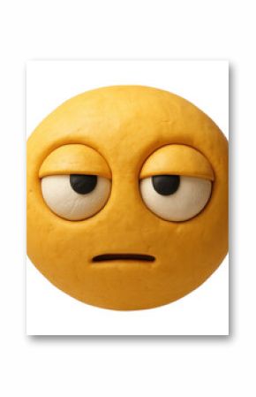 PNG Tired emoji with sleepy expression.